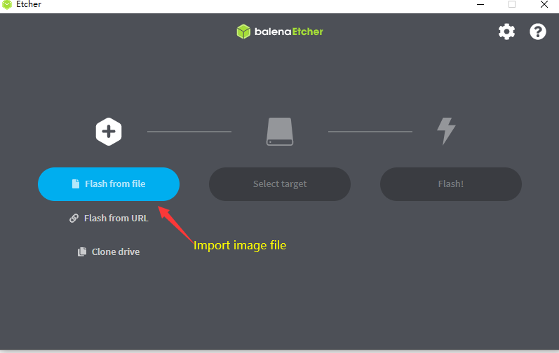 Flash image with balenaEtcher