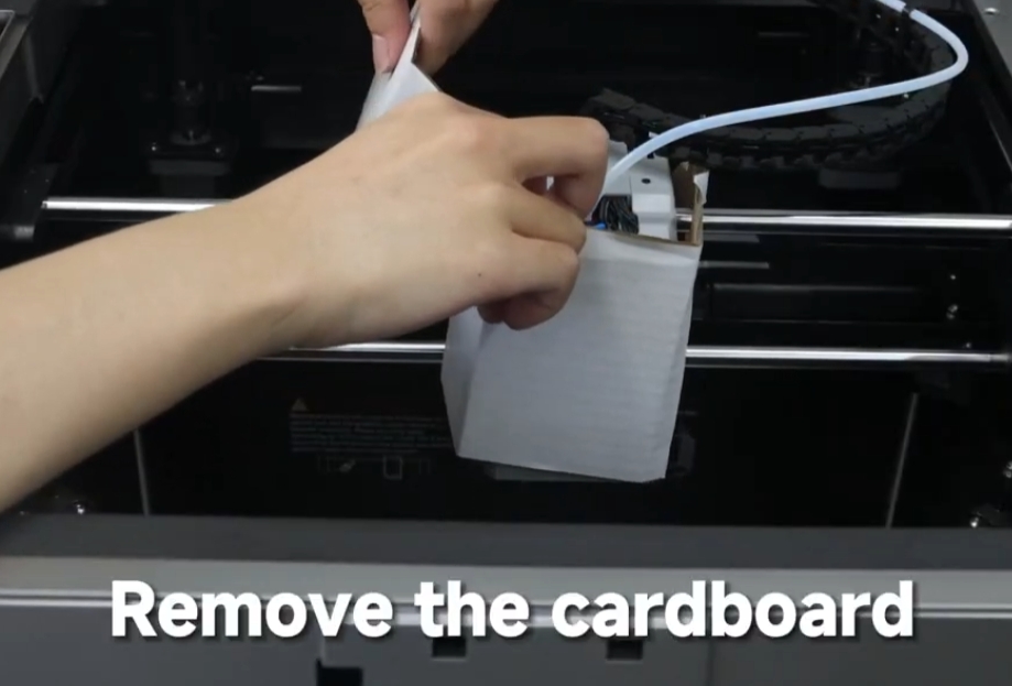 Remove cardboard